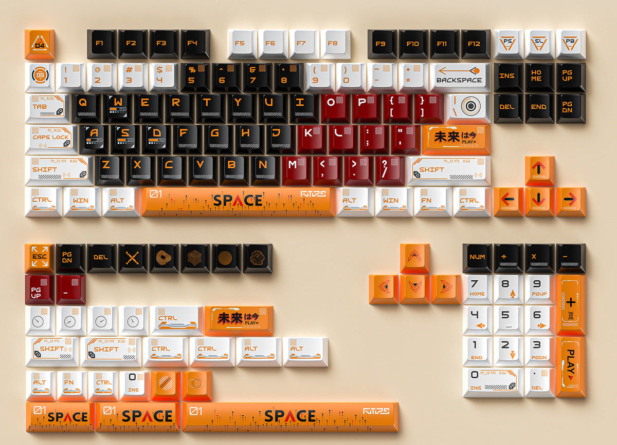 Retro Space-Themed Keyboard