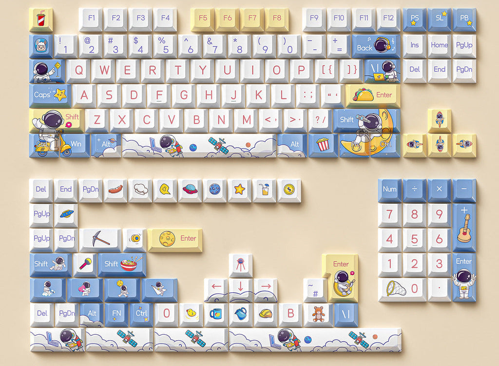 Retro Space-Themed Keyboard
