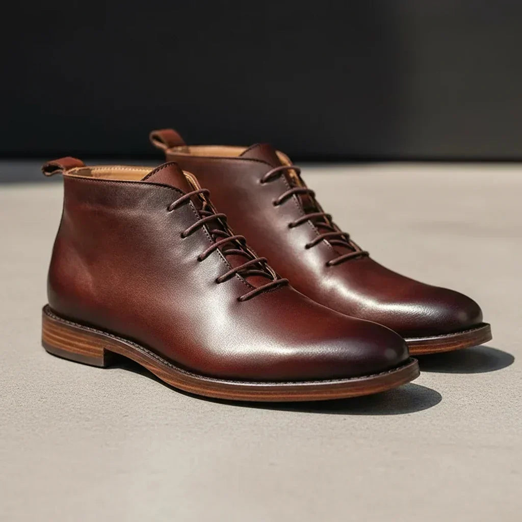 Robbin – Hand-Finished Full-Grain Leather Ankle Boots for Men