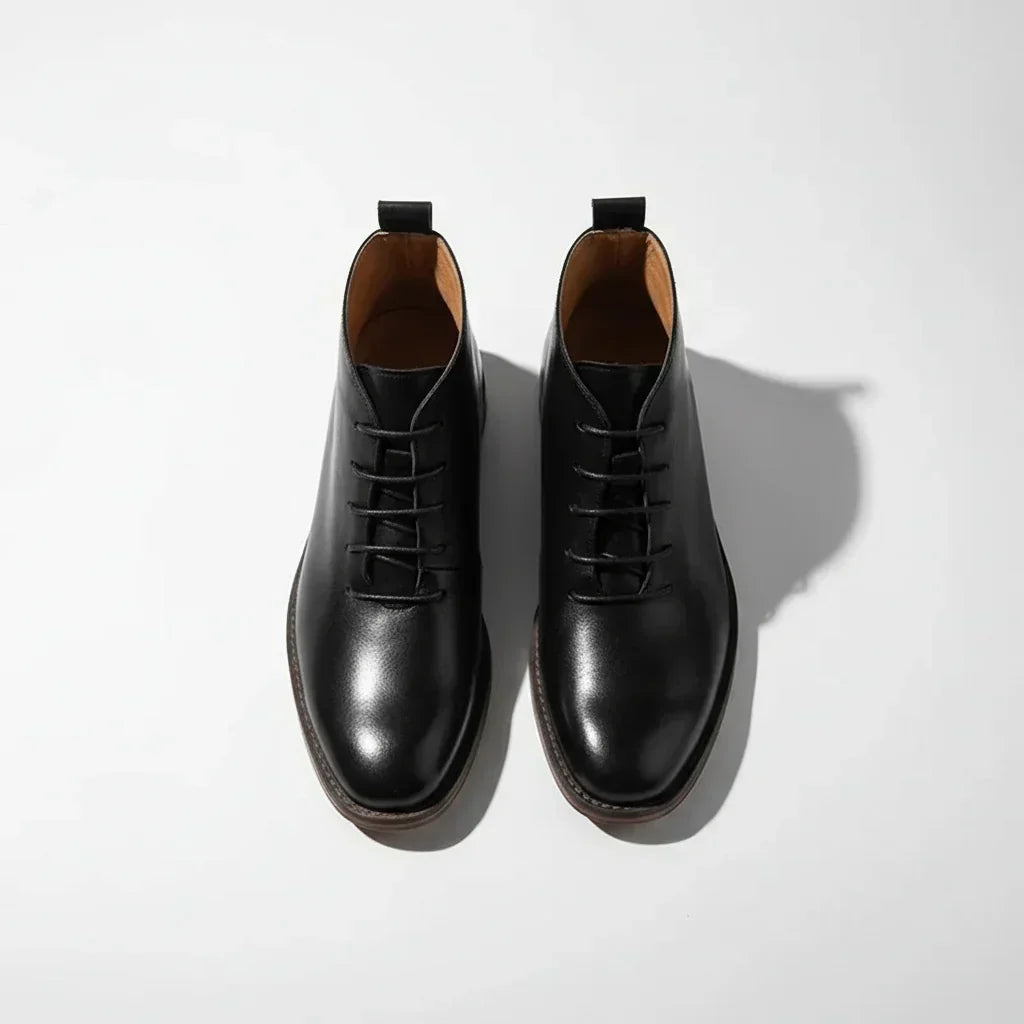 Robbin – Hand-Finished Full-Grain Leather Ankle Boots for Men