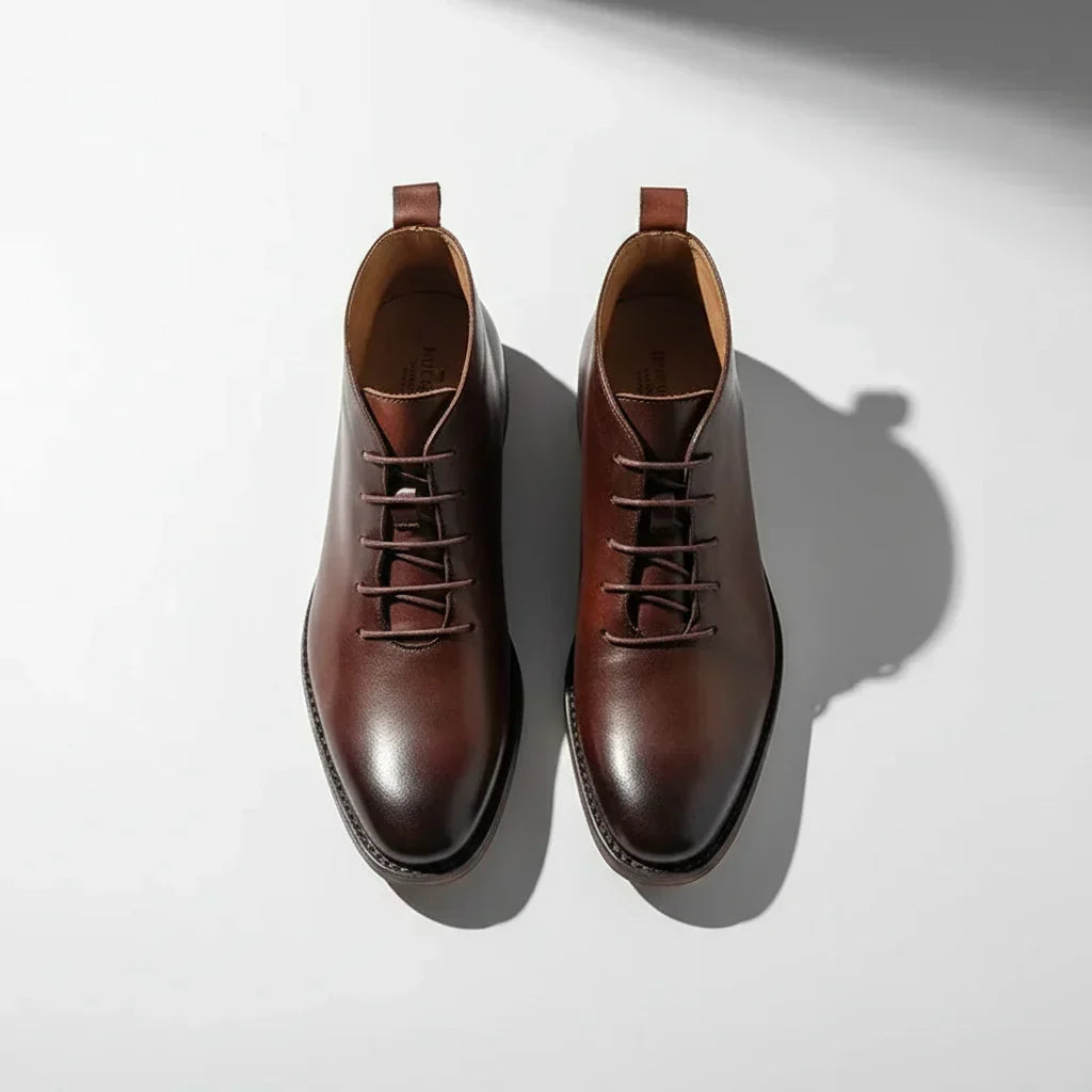 Robbin – Hand-Finished Full-Grain Leather Ankle Boots for Men