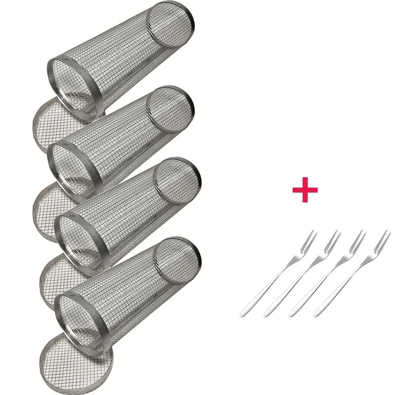 Rotating BBQ Basket – Stainless Steel for Even Cooking