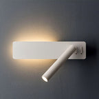 Rotating LED wall reading light | Swivelling spotlight | 2 switches metal | Bedspark