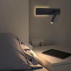 Rotating LED wall reading light | Swivelling spotlight | 2 switches metal | Bedspark