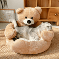 Round Cuddly Cat Bed for Cosy Sleep