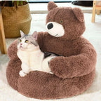 Round Cuddly Cat Bed for Cosy Sleep