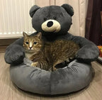 Round Cuddly Cat Bed for Cosy Sleep
