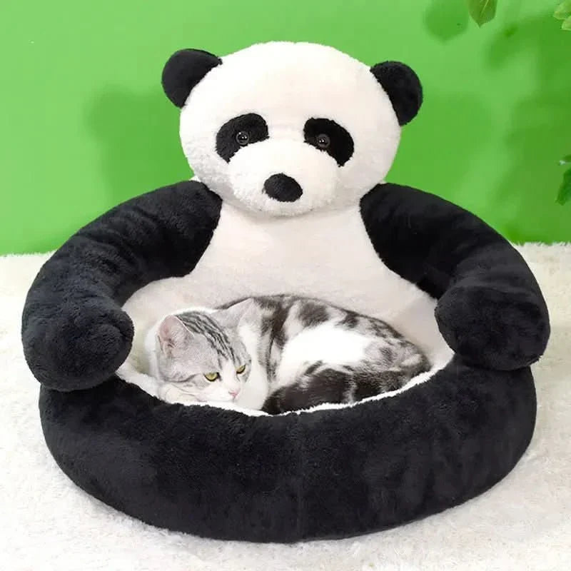 Round Cuddly Cat Bed for Cosy Sleep