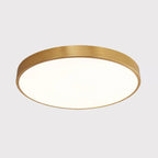 Round LED Flush Mount Light Nordic Style Metallic Bedroom