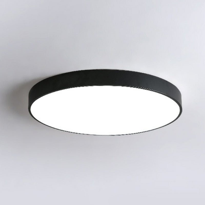 Round LED Flush Mount Light Nordic Style Metallic Bedroom