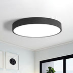 Round LED Flush Mount Light Nordic Style Metallic Bedroom