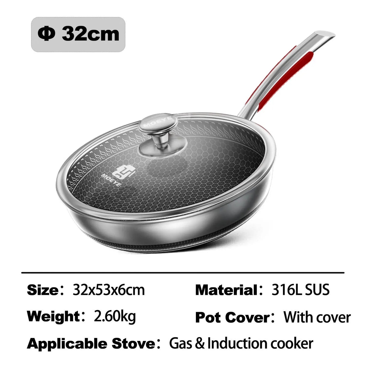 Safe Cook Non-Stick Antibacterial Stainless Steel Pan