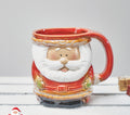 Santa and Snowman Ceramic Christmas Mug