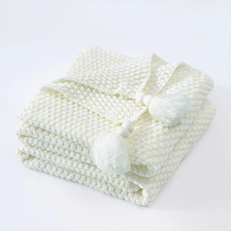 Boneroshop | Scandinavian Knitted Wool Blanket - Aurora