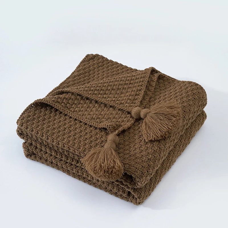 Boneroshop | Scandinavian Knitted Wool Blanket - Aurora