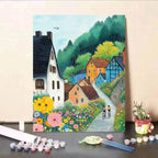 Scenic Village Paint by Numbers Art Kit