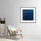 Seascape Ocean Water Wall Art – Tropics Textured Canvas in Blue for Home Interior