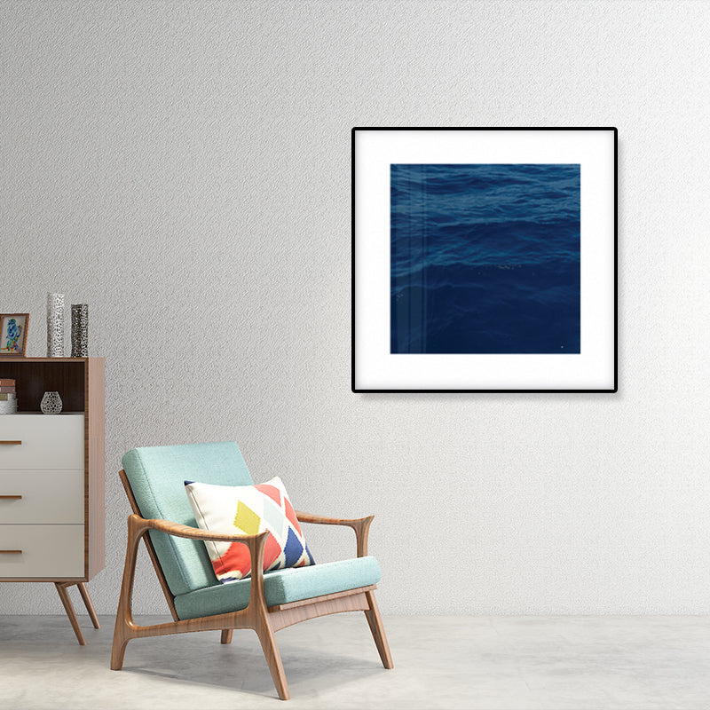 Seascape Ocean Water Wall Art – Tropics Textured Canvas in Blue for Home Interior