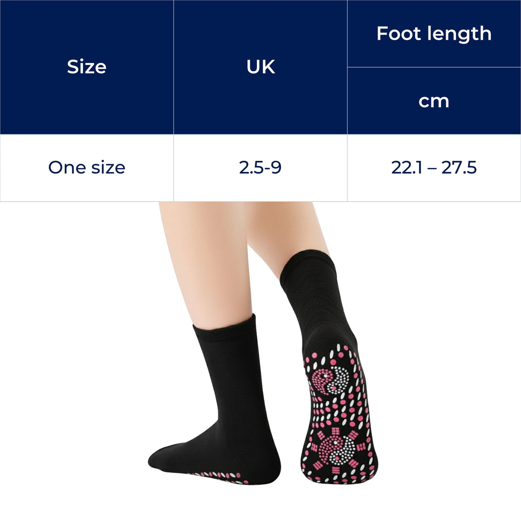 Self-Heating Socks with Magnetic Therapy – Breathable Thermal Compression Socks for Cold Feet & Circulation