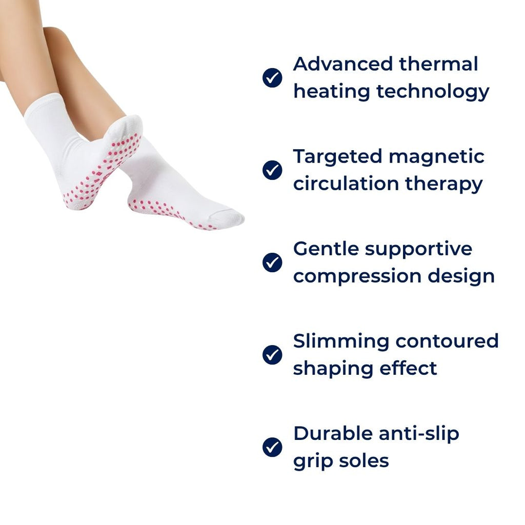 Self-Heating Socks with Magnetic Therapy – Breathable Thermal Compression Socks for Cold Feet & Circulation