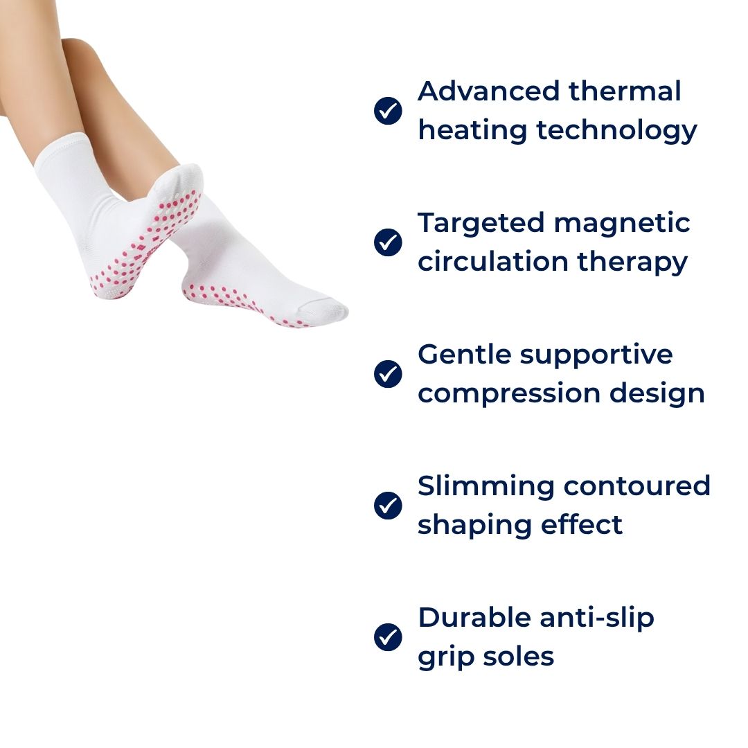 Self-Heating Socks with Magnetic Therapy – Breathable Thermal Compression Socks for Cold Feet & Circulation
