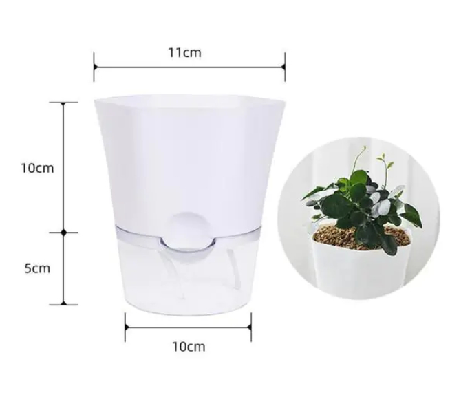 Self-Watering Plant Pot with Water Reservoir for Houseplants