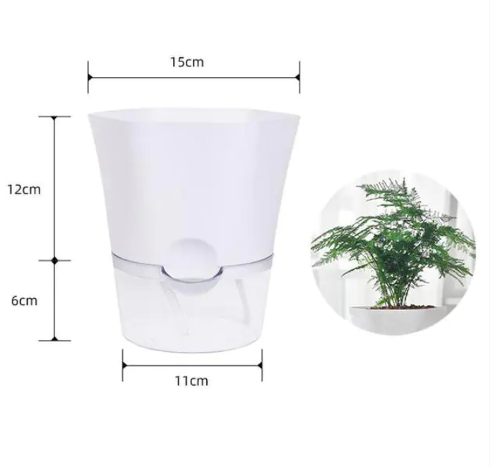 Self-Watering Plant Pot with Water Reservoir for Houseplants