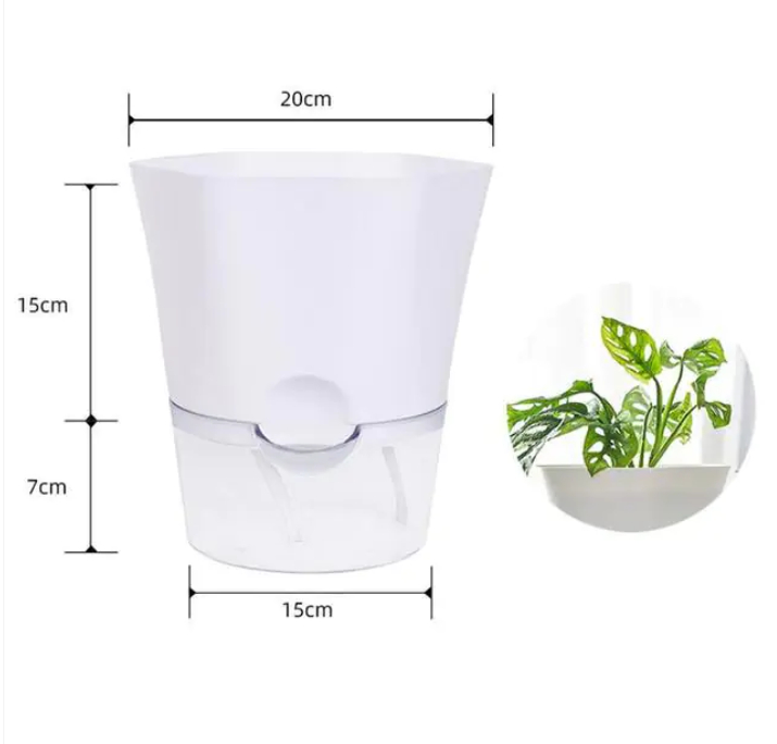 Self-Watering Plant Pot with Water Reservoir for Houseplants