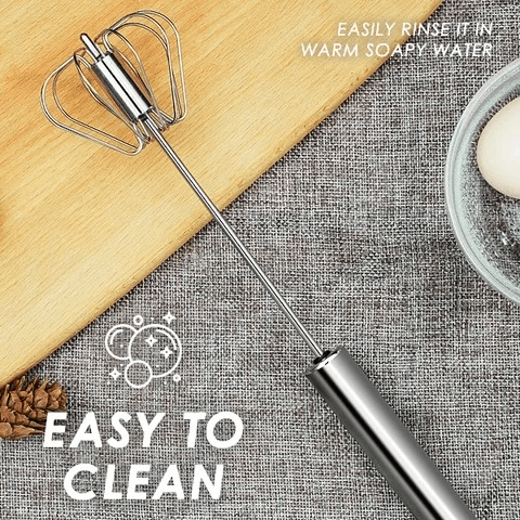 Semi-Automatic Egg Whisk – Stainless Steel Push-Down Beater