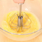 Semi-Automatic Egg Whisk – Stainless Steel Push-Down Beater