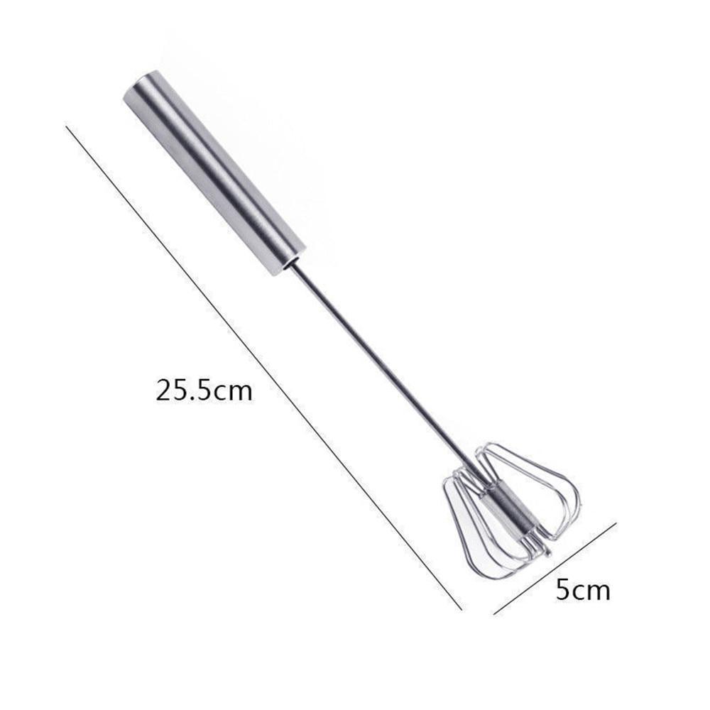 Semi-Automatic Egg Whisk – Stainless Steel Push-Down Beater