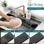 Sink Mat Diatomite Stone Tap Drying Tray Kitchen Counter