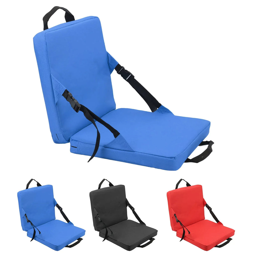 SITPURE folding chair with backrest – padded seat cushion, compact and comfortable for stadium, beach and park