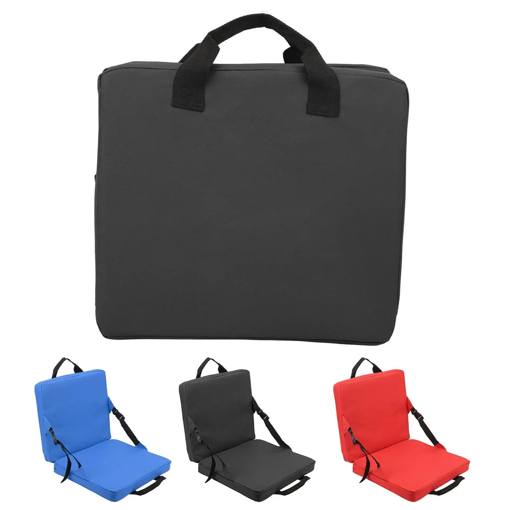 SITPURE folding chair with backrest – padded seat cushion, compact and comfortable for stadium, beach and park