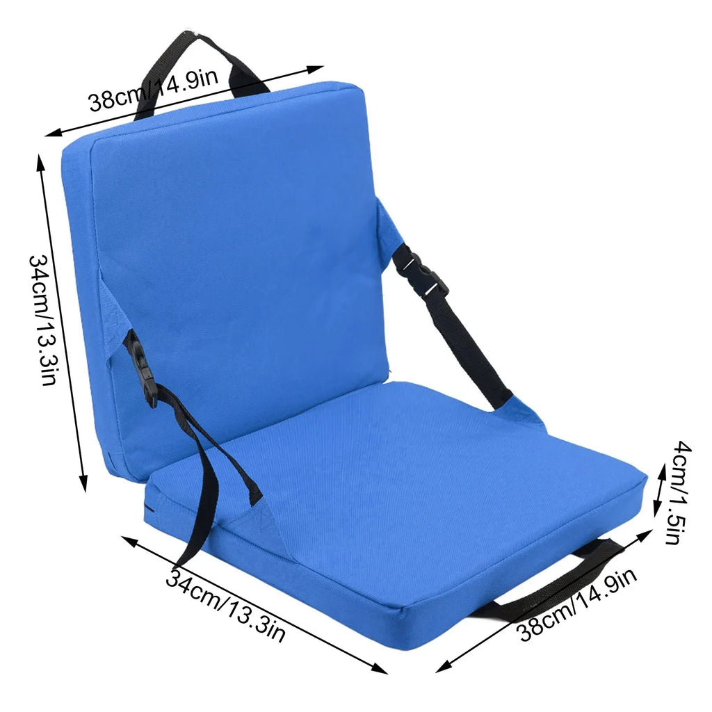 SITPURE folding chair with backrest – padded seat cushion, compact and comfortable for stadium, beach and park