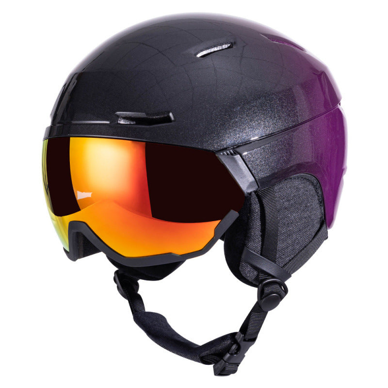 Ski Helmet with Integrated Visor