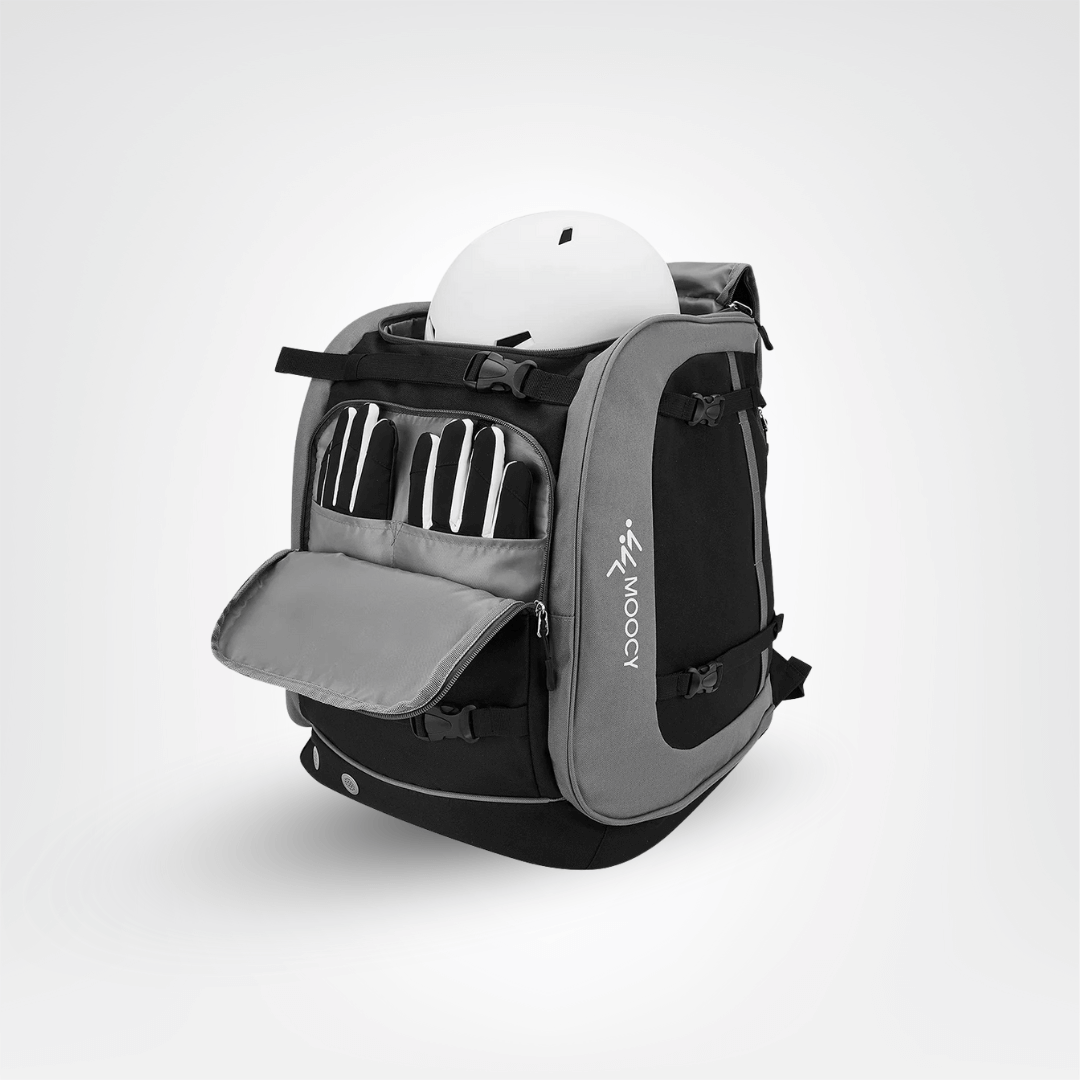 Ski Rucksack 65L | Skistiefeltasche mit Helmfach & Skibrillenfach | Oxford-Gewebe, verstellbare Trageriemen, Skihalterun