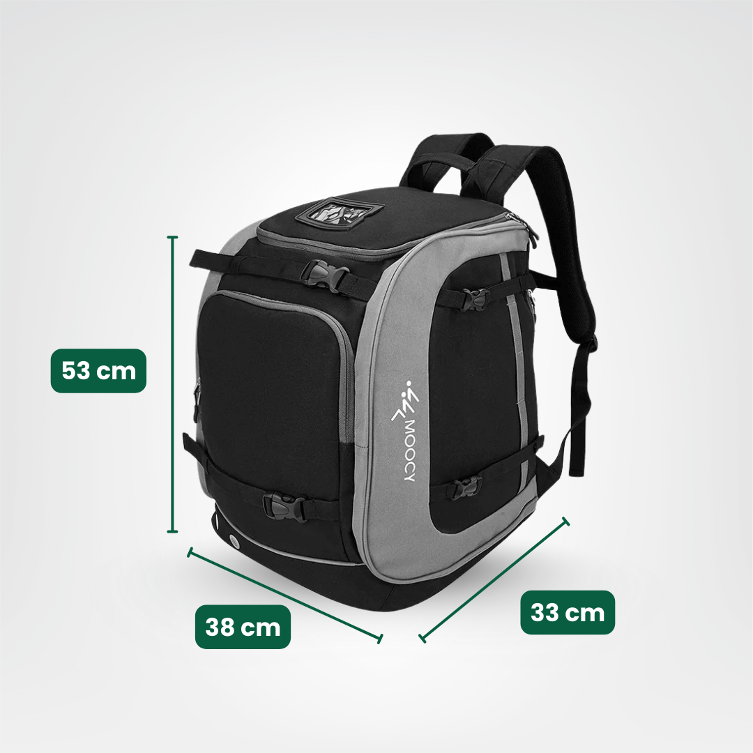 Ski Rucksack 65L | Skistiefeltasche mit Helmfach & Skibrillenfach | Oxford-Gewebe, verstellbare Trageriemen, Skihalterun