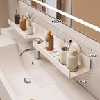Slim Ventilated Suction-Mounted Bathroom Vanity Shelf