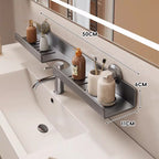 Slim Ventilated Suction-Mounted Bathroom Vanity Shelf