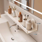 Slim Ventilated Suction-Mounted Bathroom Vanity Shelf
