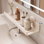 Slim Ventilated Suction-Mounted Bathroom Vanity Shelf