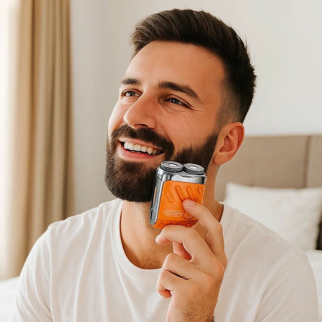 SmoothEdge | Rotary Electric Shaver – Dual-Ring Blades – Water-Resistant – Men's Grooming Boneroshop