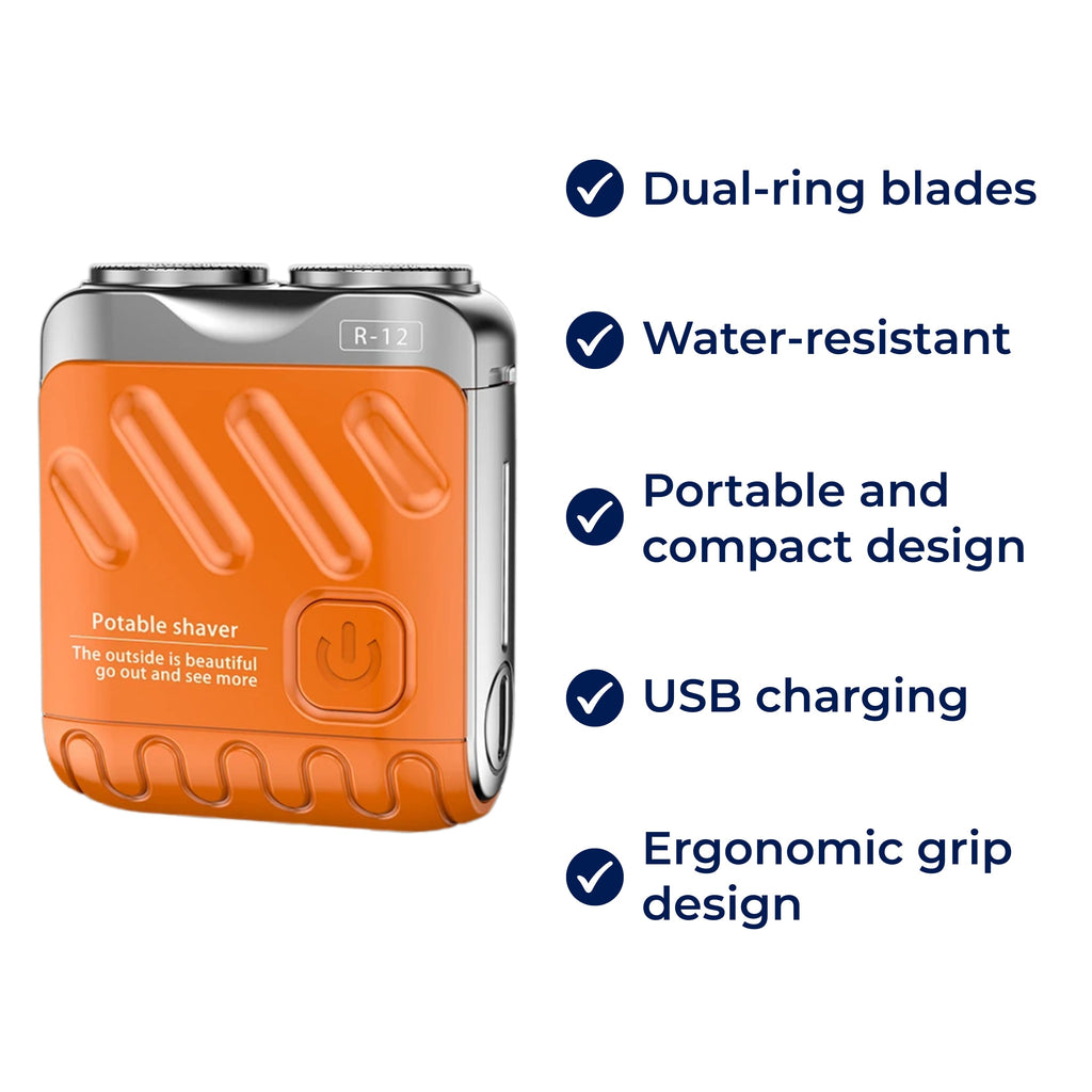 SmoothEdge | Rotary Electric Shaver – Dual-Ring Blades – Water-Resistant – Men's Grooming Boneroshop