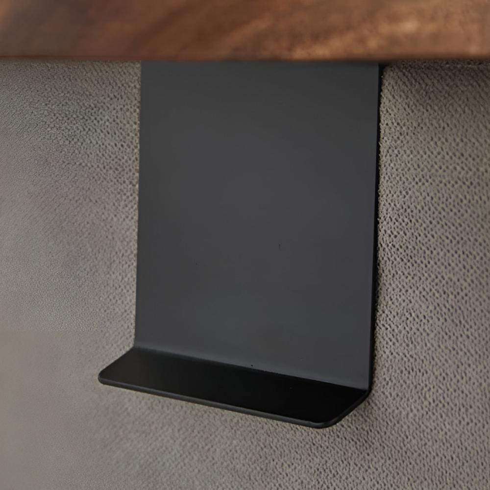 Sofa Armrest Tray | Solid Wood & Adjustable Clip-On | 30 cm Diameter