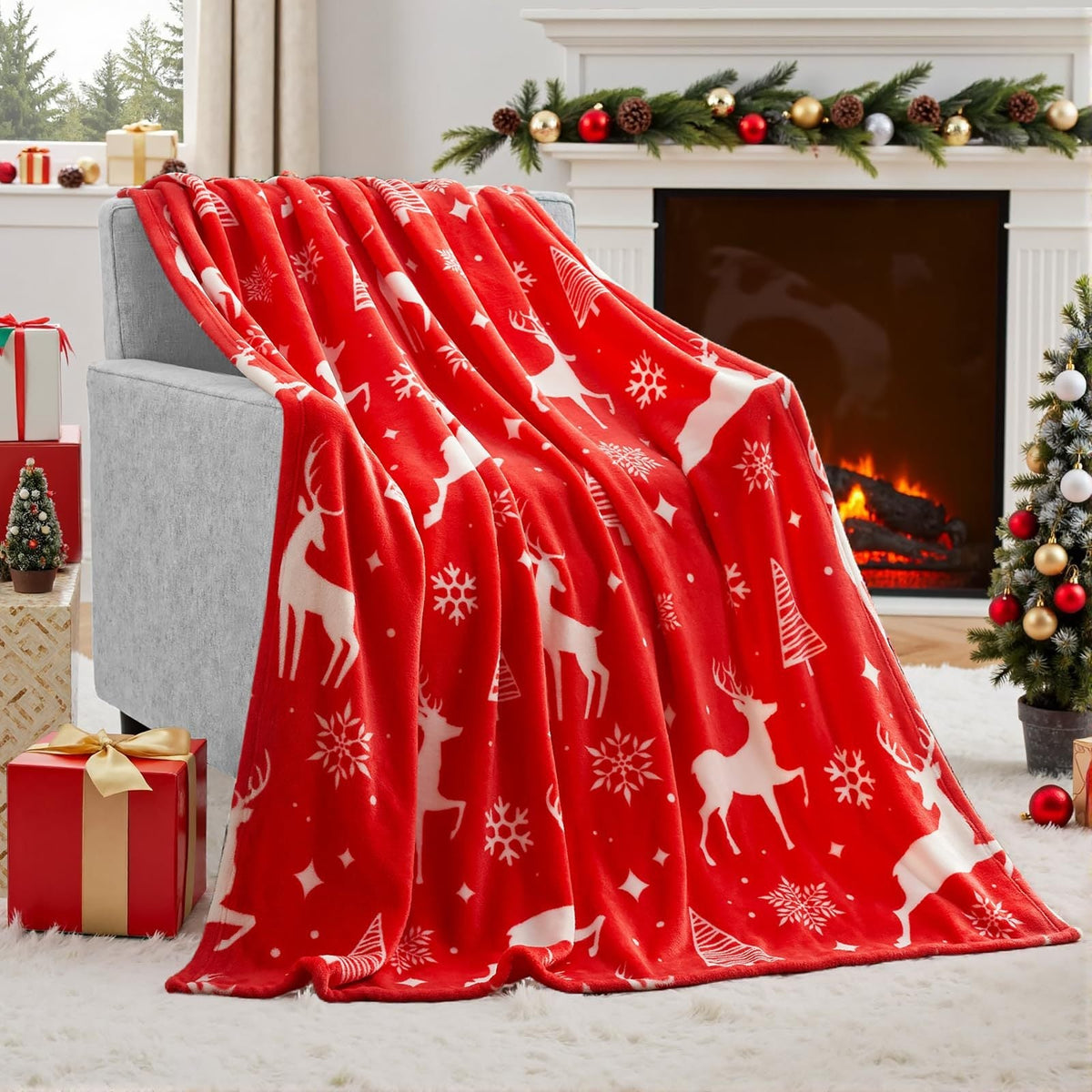 Soft Flannel Christmas Blanket – Festive Plush Throw