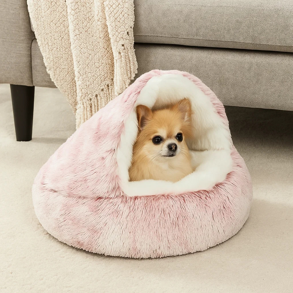 Soft Plush Dog Bed Cave House