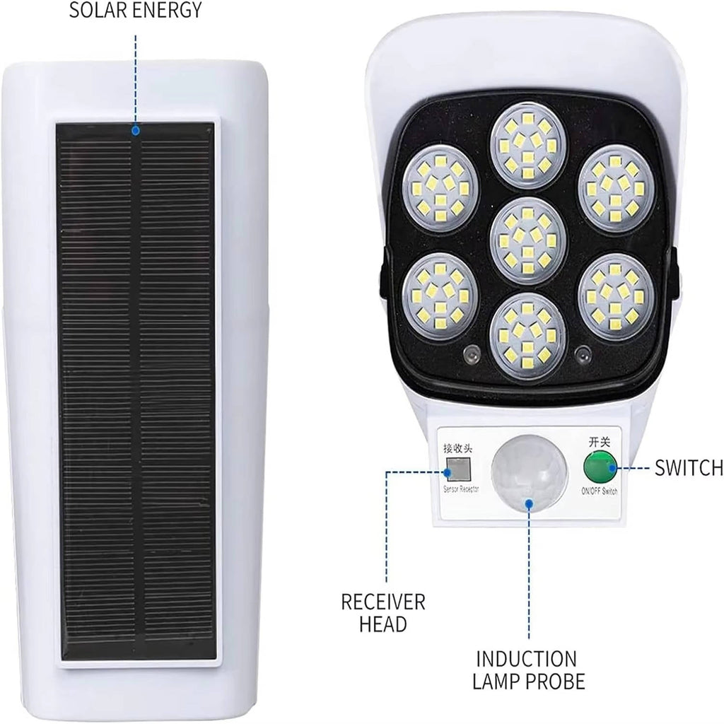 Solar Motion Sensor Light 77 LED | 2000 Lumens, 360 Degree Rotation, 3 Modes | Waterproof IP65 Outdoor Security