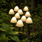 Solar Mushroom Garden Lights | Up to 20 LED Bulbs, 12.5 m String | IP65 Weatherproof, Dusk Sensor, 8 Light Modes