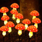 Solar Mushroom Garden Lights | Up to 20 LED Bulbs, 12.5 m String | IP65 Weatherproof, Dusk Sensor, 8 Light Modes